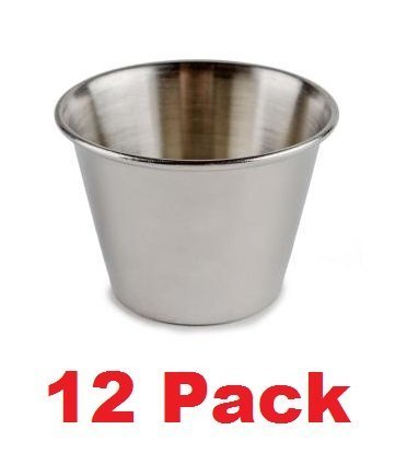(Pack of 12) Stainless Steel Ramekin / Sauce Cup, Mirror Finish (2 oz.)