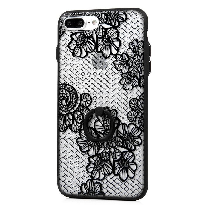 iPhone 7 Plus Case (5.5 inch) - 360 Degree Rotating Ring Holder Kickstand Shockproof Soft TPU Skin Bumper Frame... N14