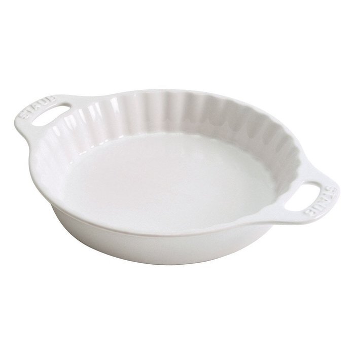 Staub Pie Dish, White, 1.3 qt. - White