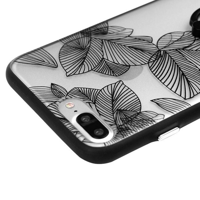 iPhone 7 Plus Case (5.5 inch) - 360 Degree Rotating Ring Holder Kickstand Shockproof Soft TPU Skin Bumper Frame... N28