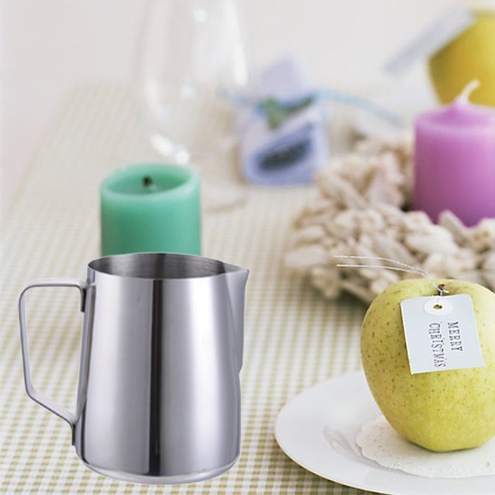 Awtang Milk Pitcher, Pointed Mouth Drawing Flower Cylinder Coffee Milk Frother