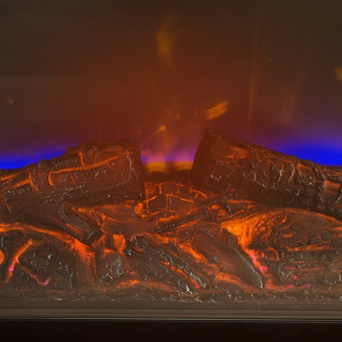 Della 1500W Deluxe Infrared Quartz Fireplace Heater Flame Wood Log Caster with Remote Control N5