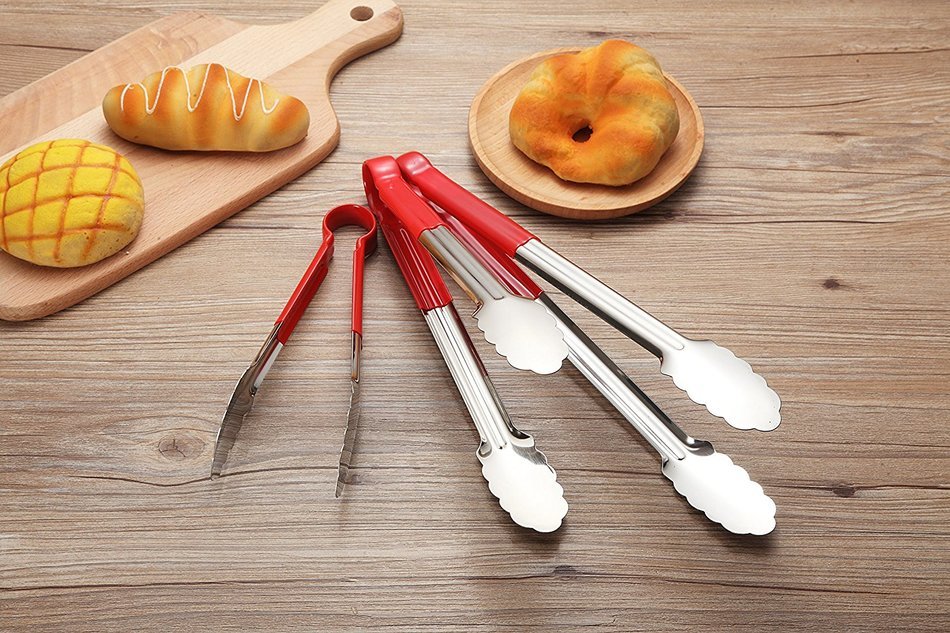 Mappay Premiun Sturdy 14- Inch,12-Inch and 9-Inch Stainless Tong Set of 3 N6