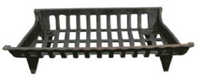 GHP CG24 24 in. Cast Iron Fireplace Grate, Black