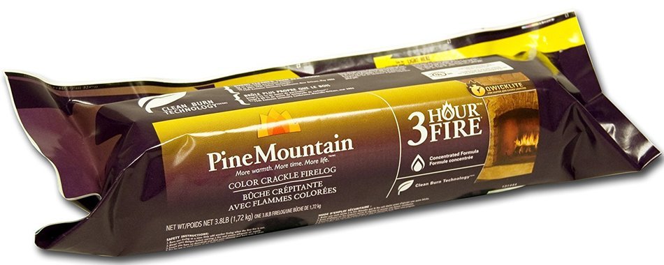 Pine Mountain Cracklelog Crackling Firelog, 3-Hour Burn Time, Crackle Sounds, 6 Logs N6