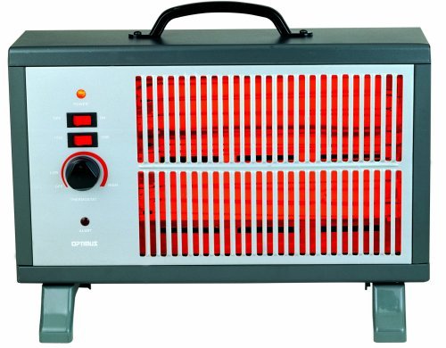 Optimus H-2200 Portable Fan-Forced Radiant Heater with Thermostat