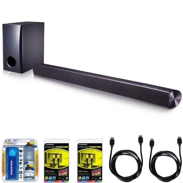 LG SH2 2.1ch 100W Sound Bar with Subwoofer and Bluetooth Connectivity Bundle includes Sound Bar with Subwoofer...