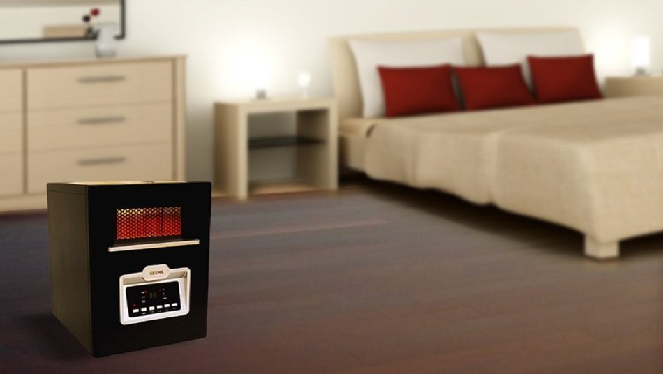 Versonel VSL1500H6E 6 Element Portable Quartz Infrared Heater with Remote, 1500W, Black N2