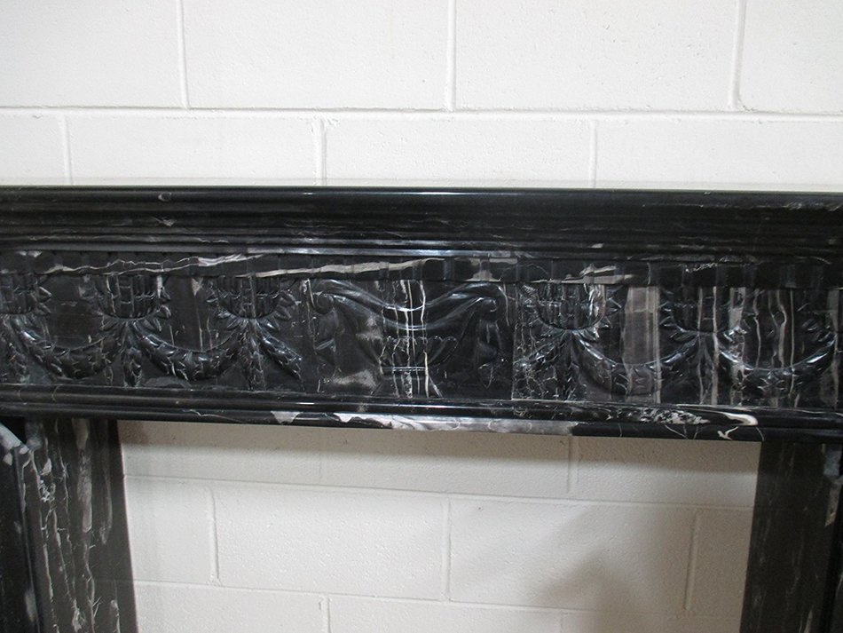 Black and White Polished Marble Fireplace Surround FPS-03 N3