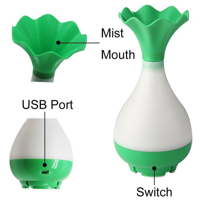 RipaFire Jady Pure Aromatherapy Humidifier Ultrasonic Sound Vibrations with Night Light Portable Mini USB Perfume... N8