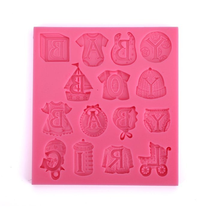 KookieMonsta Silicone Molds 3d Baby Boy Girl Molds Fondant Tool Cupcake Decoration Sugar Art Tools N2