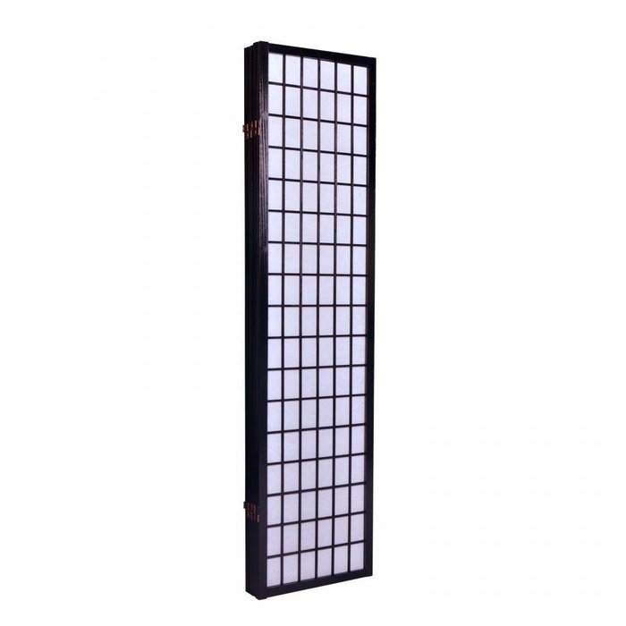New Black 4 Panel Room Divider Screen Oriental Style Shoji Solid Wooden Screen N3