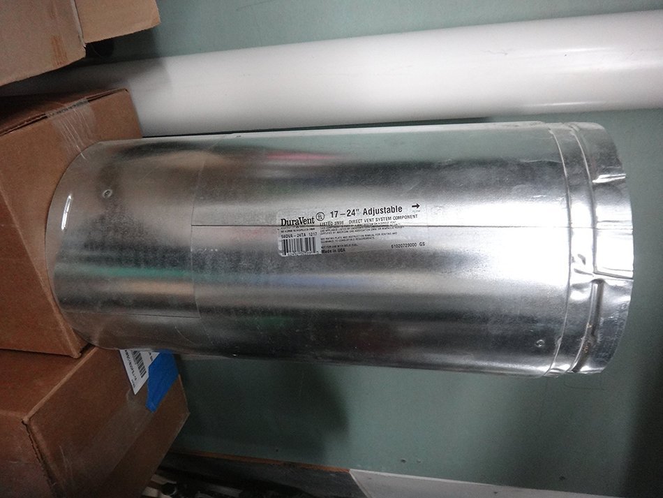DirectVent Pro 5" x 8" Adjustable Direct Vent Pipe - 17"- 24"
