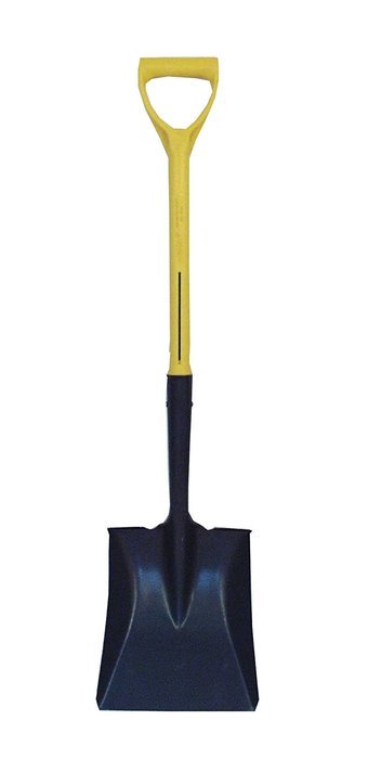 Nupla SP14D-30E #2 Ergo Power Square Point Shovel, Heavy Gauge Blade, D Grip, 14 Gauge, 30" Handle