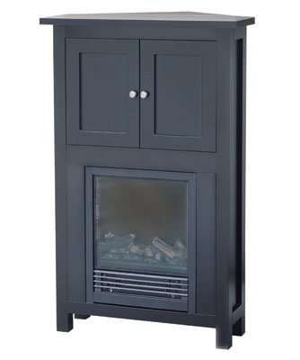 Stonegate&reg; Old Country Fireplace and Small Cabinet Black N2