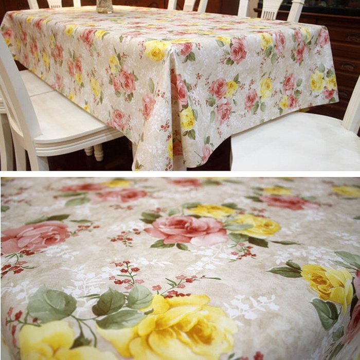 Spritech(TM) 53.9" * 86.6" Fashions Rectangular Waterproof PVC Plastic Table Cloth Table Cover N3