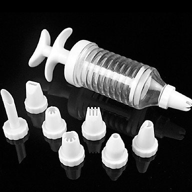 Y&XL&H Icing Cake Decorating Set Piping 8 Pcs Nozzles Syringe Modelling Tools