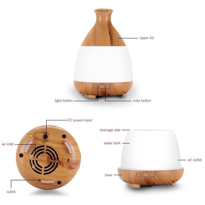 Rainco 120ml Ultrasonic Humidifier Aromatherapy Oil Diffusers with Adjustable Mist Mode,Waterless Auto Shut-off... N4