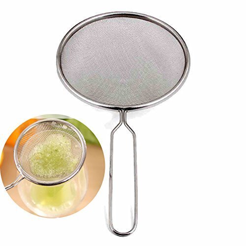 Teanfa Stainless Steel Fine Tea Mesh Strainer Colander Sieve with Handle for Kitchen Food Rice Vegetable N2