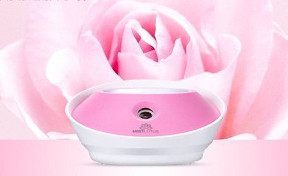 Cococart Fashion Lotus Mini Bottle Mist Humidifier USB Ultrasonic Humidifier Mist Maker LED Aroma Diffuser for... N6