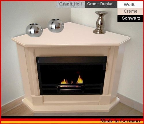 Gel + Ethanol Fire-Places Ethanol Corner Fireplace Model Moskau White N5