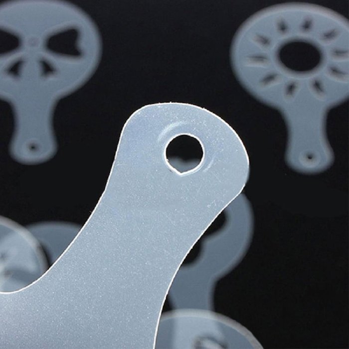 YING LAN Creative Nice Coffee Barista Stencils Template Strew Pad Duster Spray Art 16 PCS N3