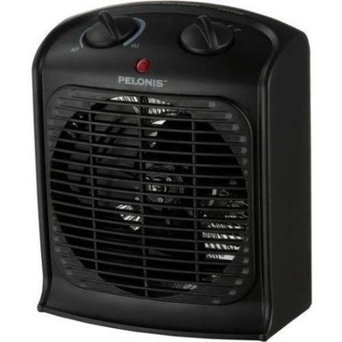 Pelonis Fan-forced Black Portable Space Heater with Thermostat-new, Three Heat Settings (Low, Medium and High)... N3