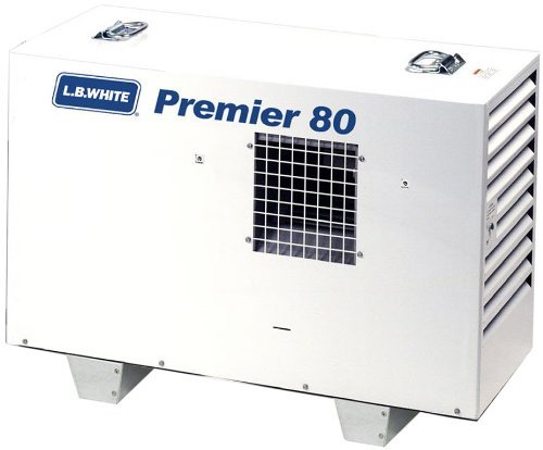 L.B. White TS080 Premier 80 Portable Forced Air Ductable Propane Tent Heater, 80,000 Btuh