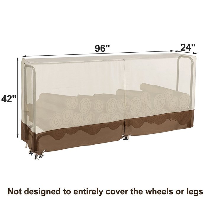 SONGMICS Heavy Duty Log Rack Cover Waterproof Firewood Cover UGLC96M N3