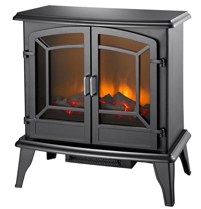 Pleasant Hearth Legacy Panoramic Electric Stove, Vintage Iron N3