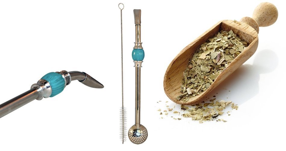 Easy Clean Yerba Mate Bombilla for Gourd Drinking Straw with Cleaning Brush and Removable Filter Head