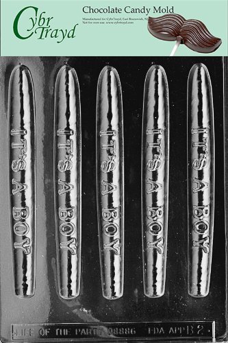 Cybrtrayd B002 Cigar: It's a Boy Chocolate Candy Mold with Exclusive Cybrtrayd Copyrighted Chocolate Molding Instructions
