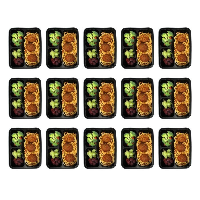 Freshware 20-Pack 7-Inch Round Bento Lunch Boxes with Lids - Stackable, Reusable, Microwave, Dishwasher & Freezer... N2