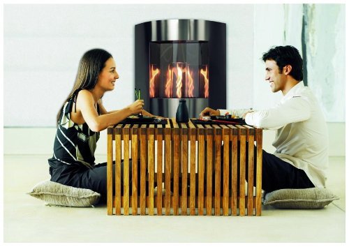 Inspiration Gel Fueled Fireplace in Black N2