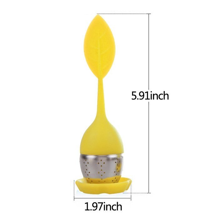 Tea Infuser Leaf Strainer Food Grade Silicone Bag Filter Diffuser With Stainless Steel Ball for Herbal Loose-Blue N3
