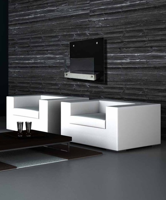 Chic Fireplaces Topeka Luxury Glass Metal Wall Mount Ventless Bio Ethanol Fireplace with Burner Insert, Gloss... N7