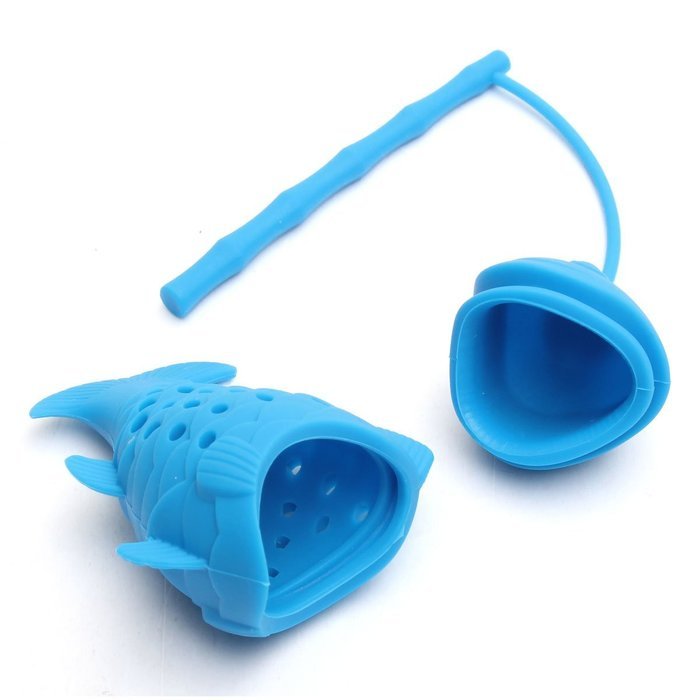 1 Pc Fish Silicone Loose Tea Leaf Strainer Herbal Spice Infuser Filter Diffuser Strainer