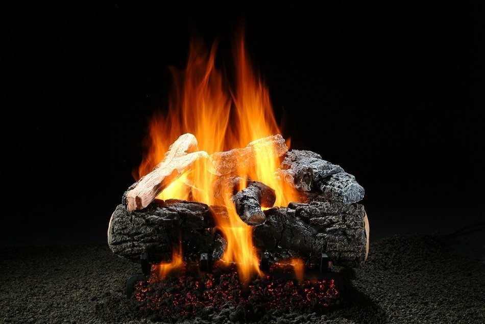 Premium Hargrove Magnificent Inferno 24 inch Gas Log Set with Burner