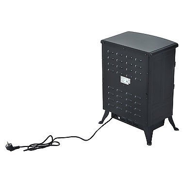 Electric Fireplace Tempered Glass Adjustable 1500W Heater Flame Portable Stove N4