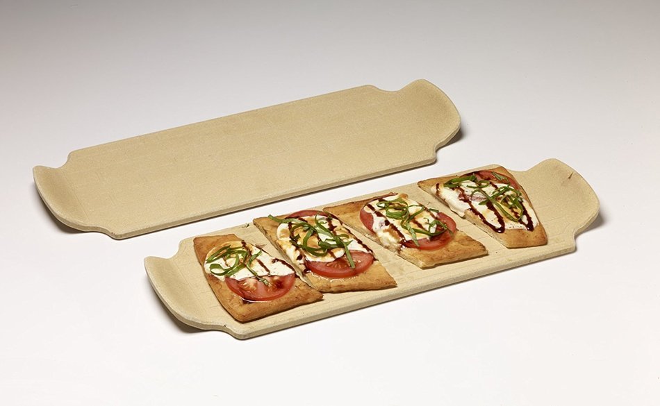 Brick Oven Direct to Flame Pizza Stone, 13-Inch, Brown, Set of 2