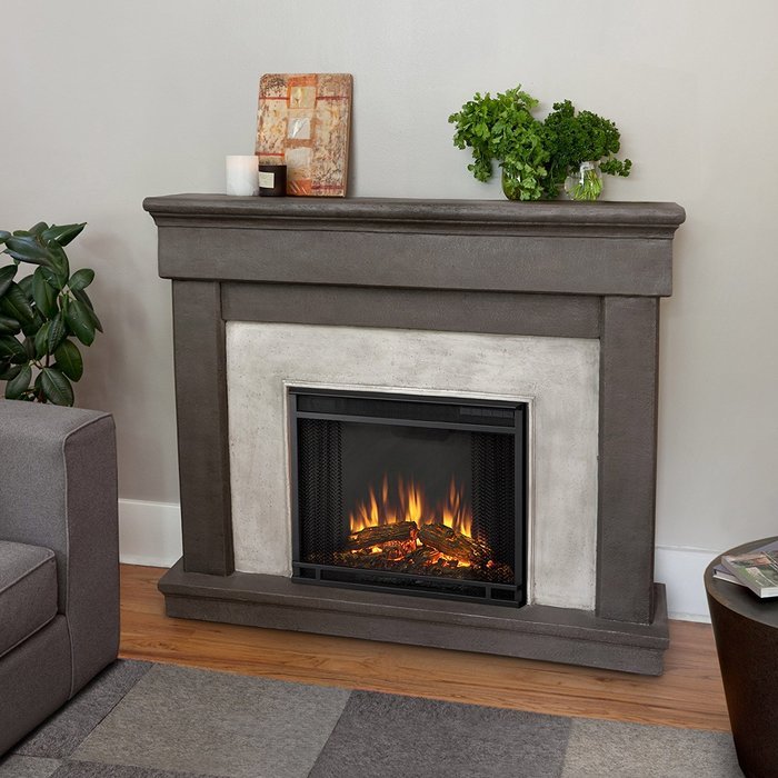 Real Flame Cascade Indoor Electric Fireplace - Dune Stone
