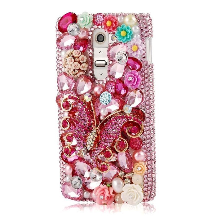 Spritech(TM) LG G Stylo Hard Case,Bling Crystal 3D handmade Rhinestone Design Clear Phone Cover for LG G Stylo N7