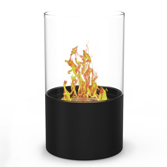 Elite Flame Collin Table Top Firepit Bio Ethanol Ventless Fireplace in Black