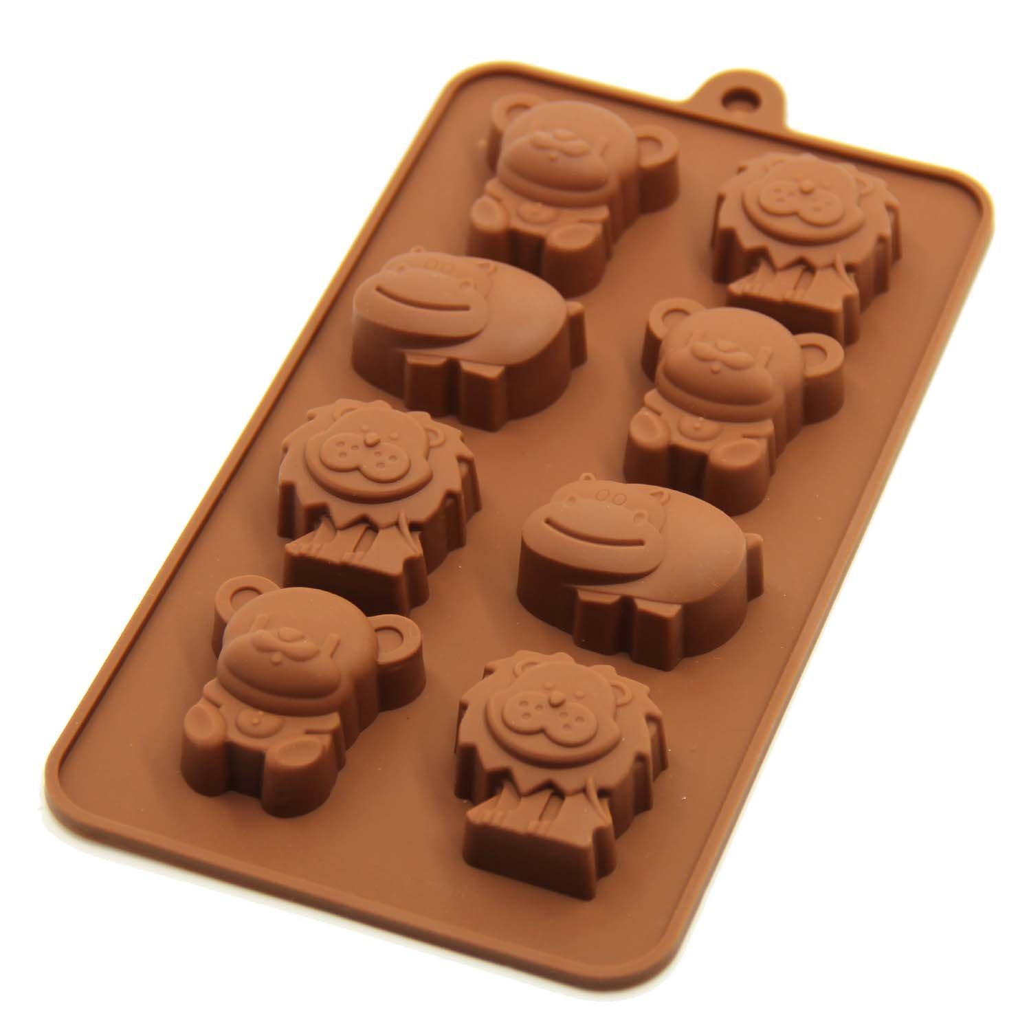 Topnew-candy Silicone Bear Lion and Hippo Candy Chocolate Gummy Mold ...