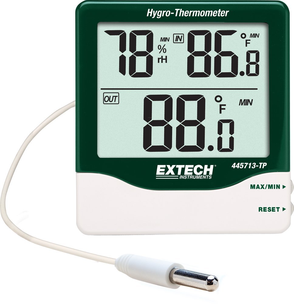 Extech 445713-TP Big Digit Indoor/Outdoor Hygro-Thermometer free image ...