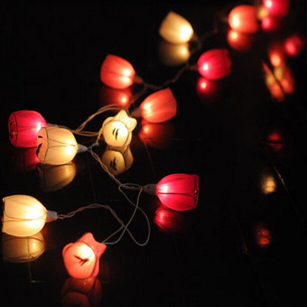 KAKA(TM) Tulip Led String Lights with Plug-in Light Decorate Patio ...