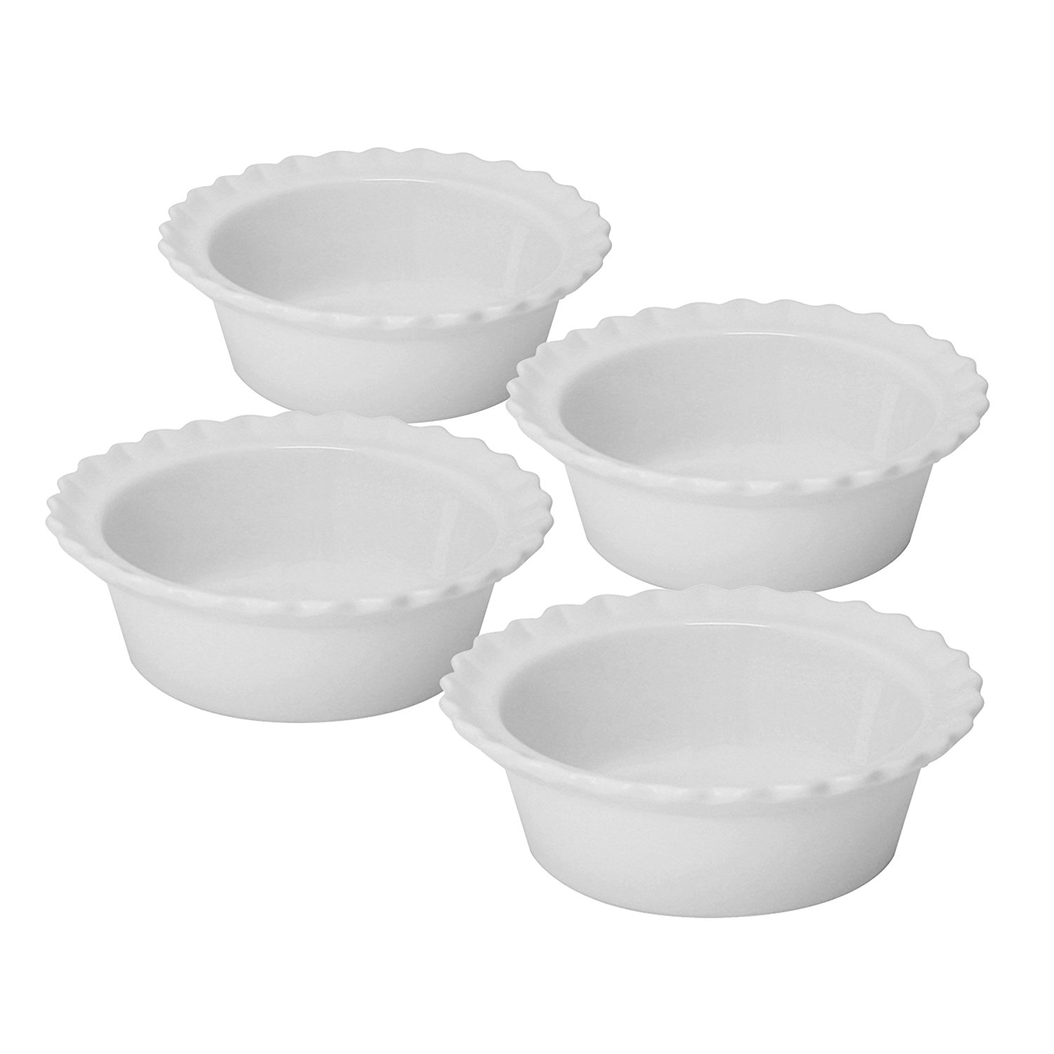 Chantal 5-inch Classic Individual Pie Dishes, White, Set of 4 free ...