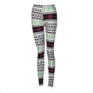 PHOTNO Women Lady Casual Skinny Christmas Print Stretchy Pants Slim Leggings