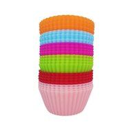 Newlemo 24 Pack Silicone Cupcake Mold Cake Muffin Mold Egg Tart Mold Baking Cup Mould
