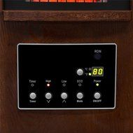 Ainfox 1500W Wood Cabinet Heater Portable Fireplace with Movable Wheels Remote Control N5